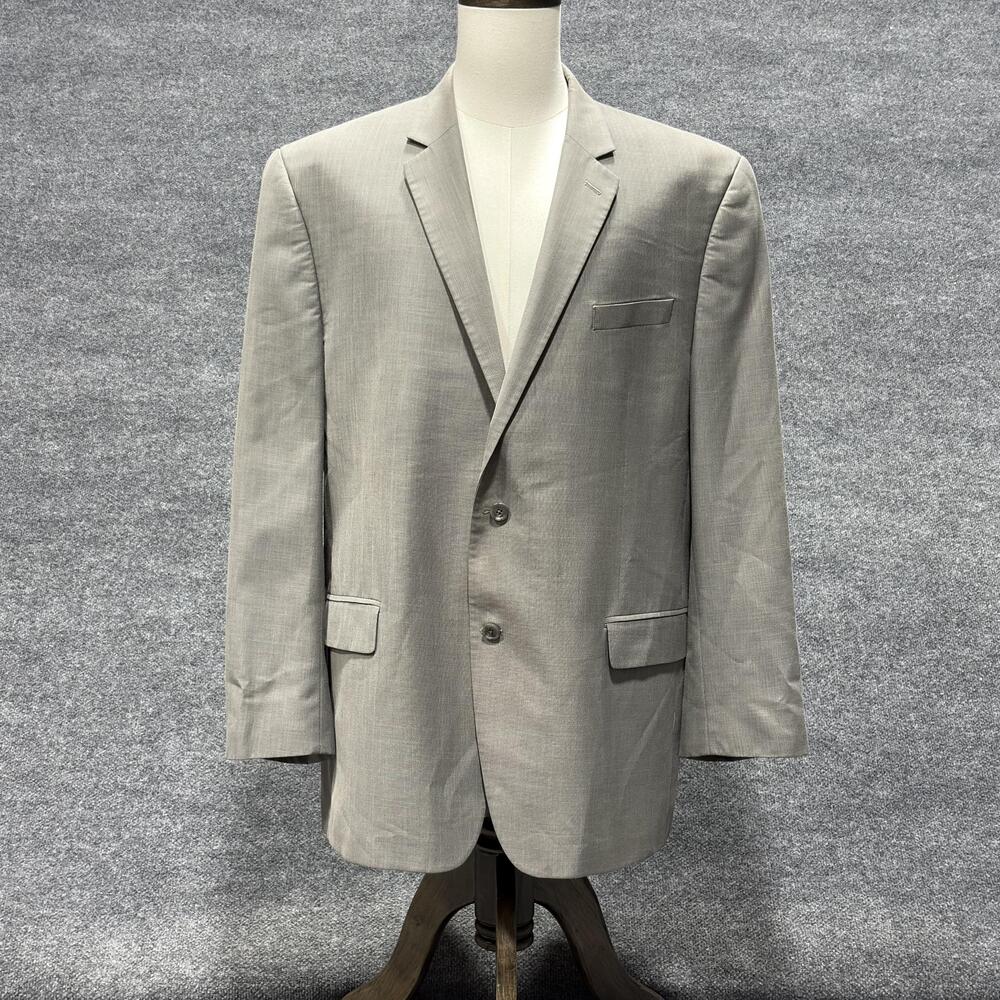 Michael Kors Blazer Mens 48L Gray Two Button Sport Coat Jacket Classic Fit